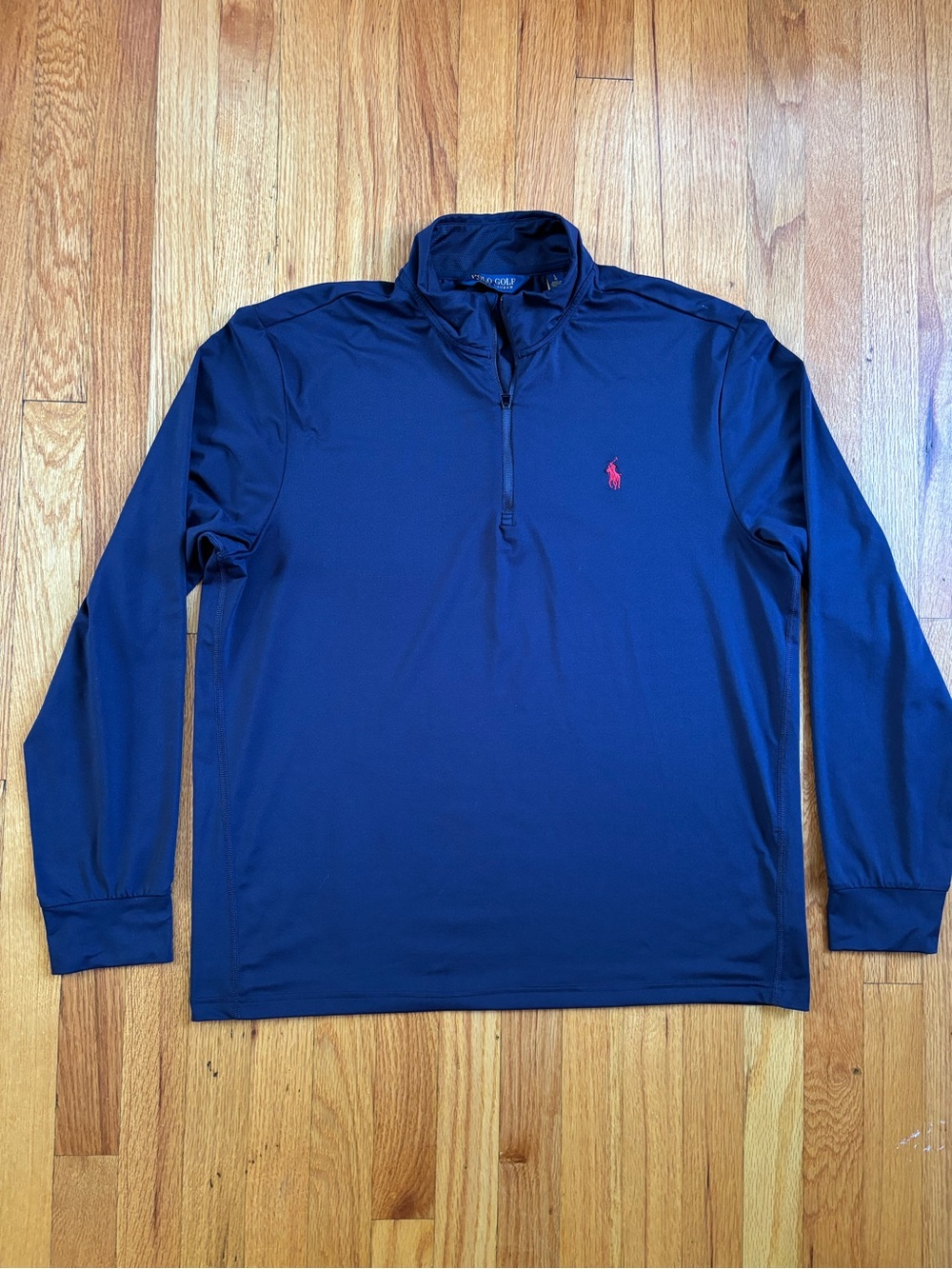 Polo Golf Ralph Lauren Navy Quarter-Zip with Red Polo Pony Large
